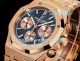 MMA 11 Copy Audemars Piguet Royal Oak 41 Rose Frosted Gold Blue Dial Watch (4)_th.jpg